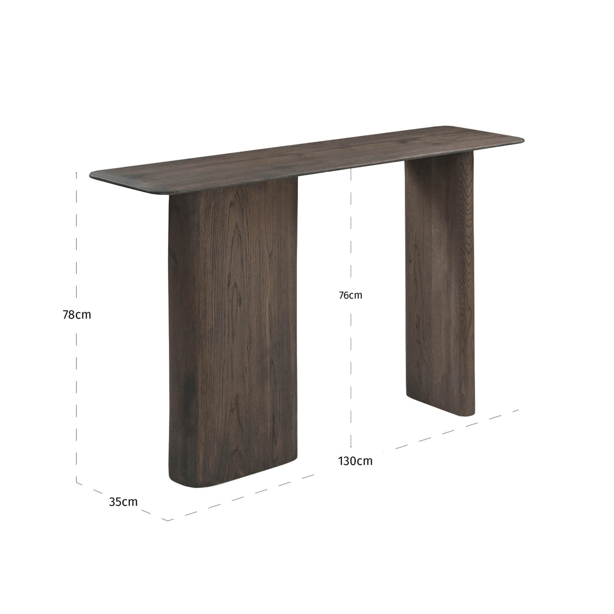 Castella Smoked Charcoal Console Table