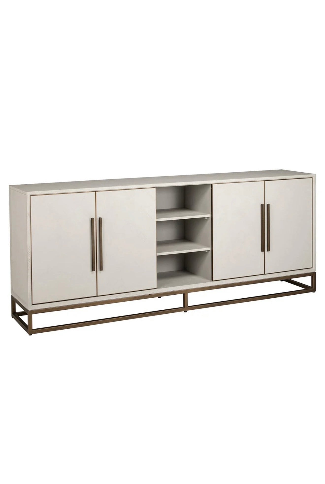 Herringbone Ash Brass Sideboard