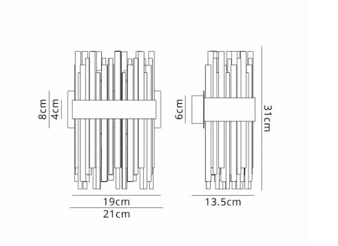 Talia Black Chrome Wall Light
