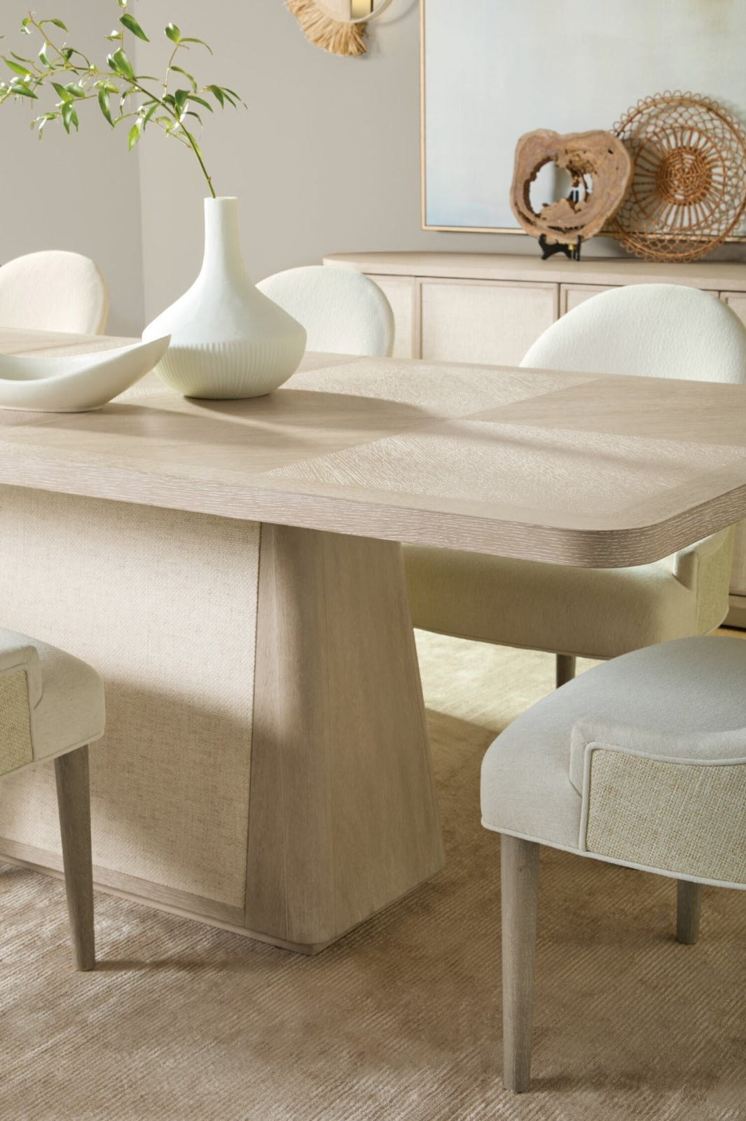 Porto Light Oak Extending Dining Table
