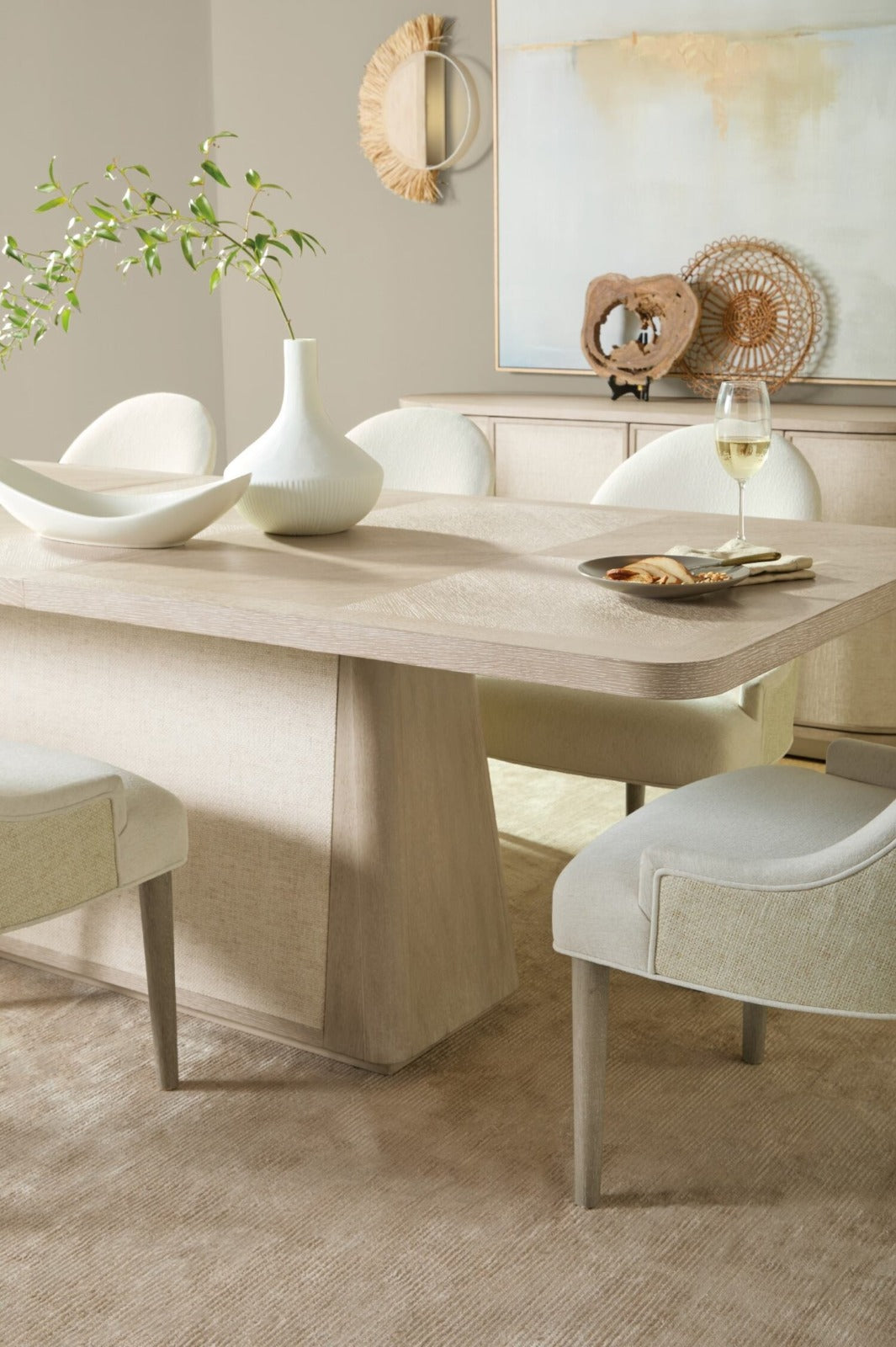 Porto Light Oak Extending Dining Table