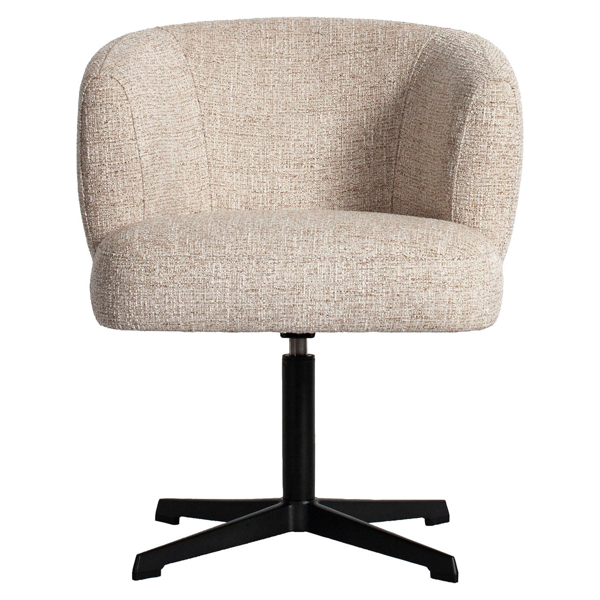 Dinard Cream Tweed Swivel Dining Chair