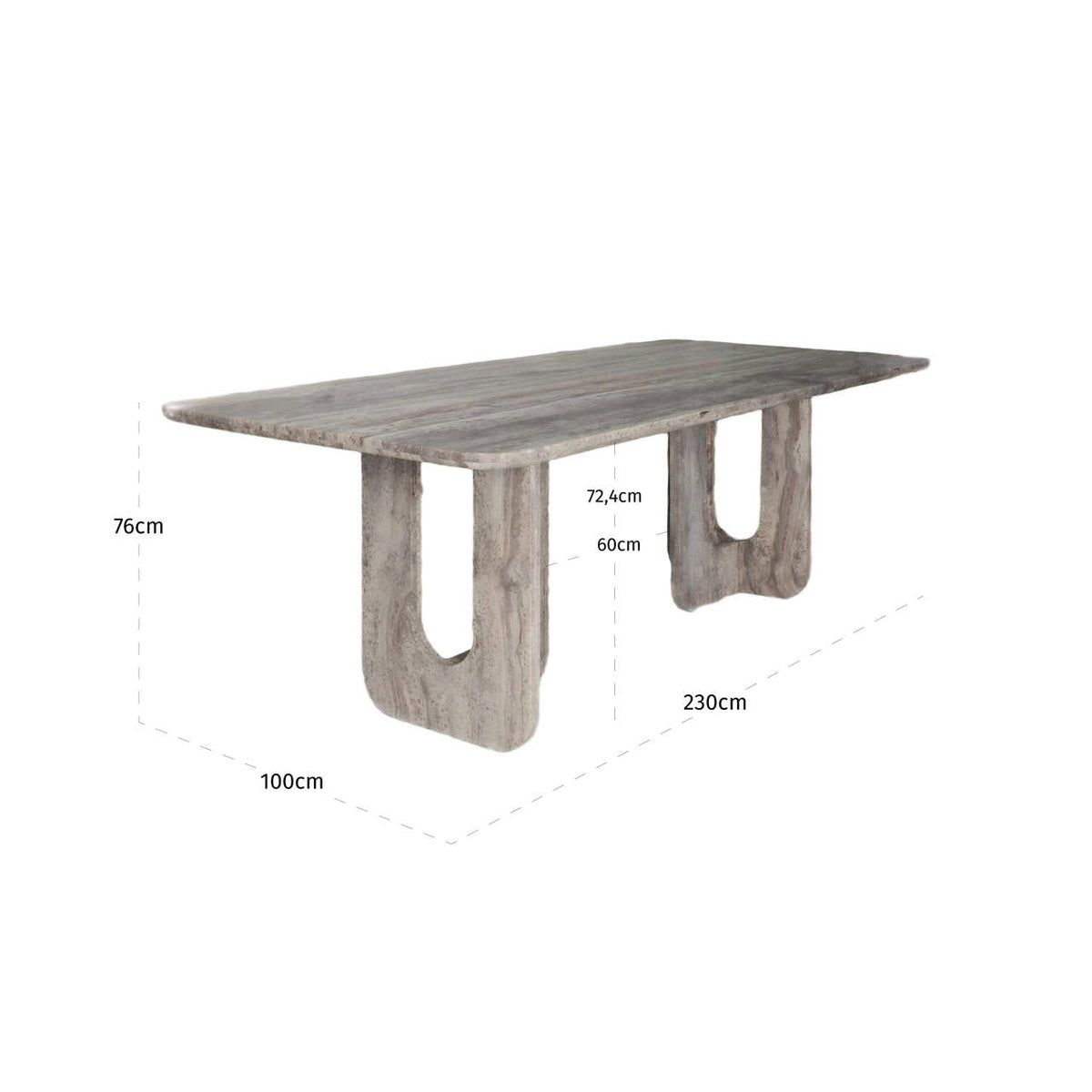 Weston Grey Dining Table 230cm