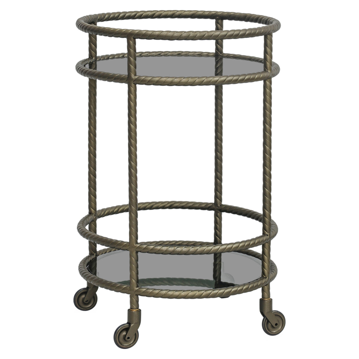 Malvern Antique Brass Drinks Trolley
