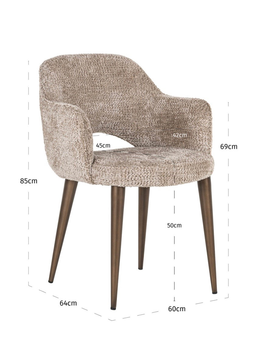 Luxury Soft Beige Dining Chair