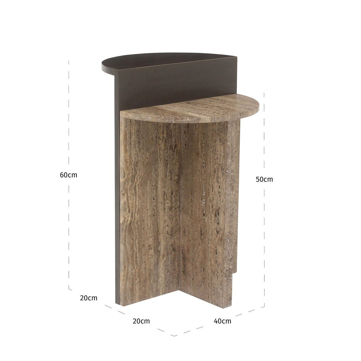 Russet Ash Brown Side Table