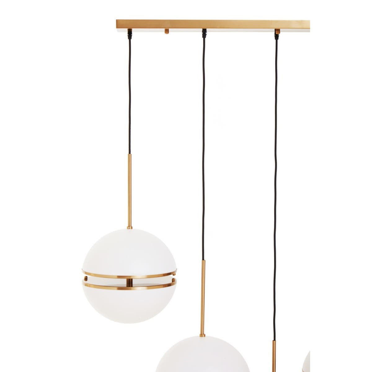 Lumiere Brass Five Globe Pendant Light
