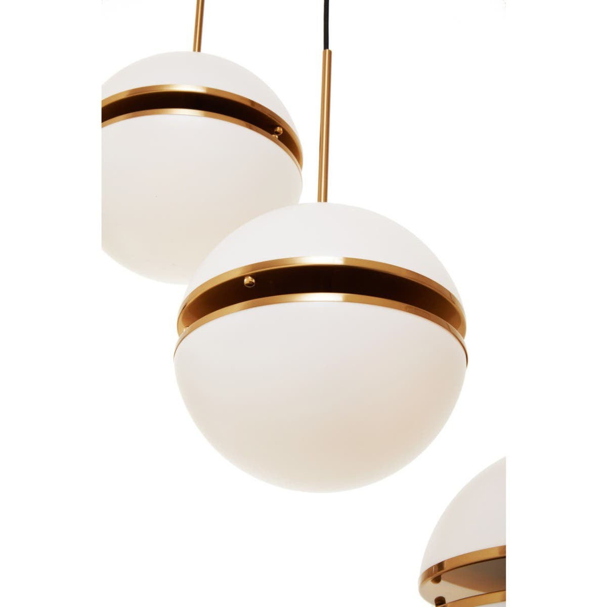 Lumiere Brass Five Globe Pendant Light