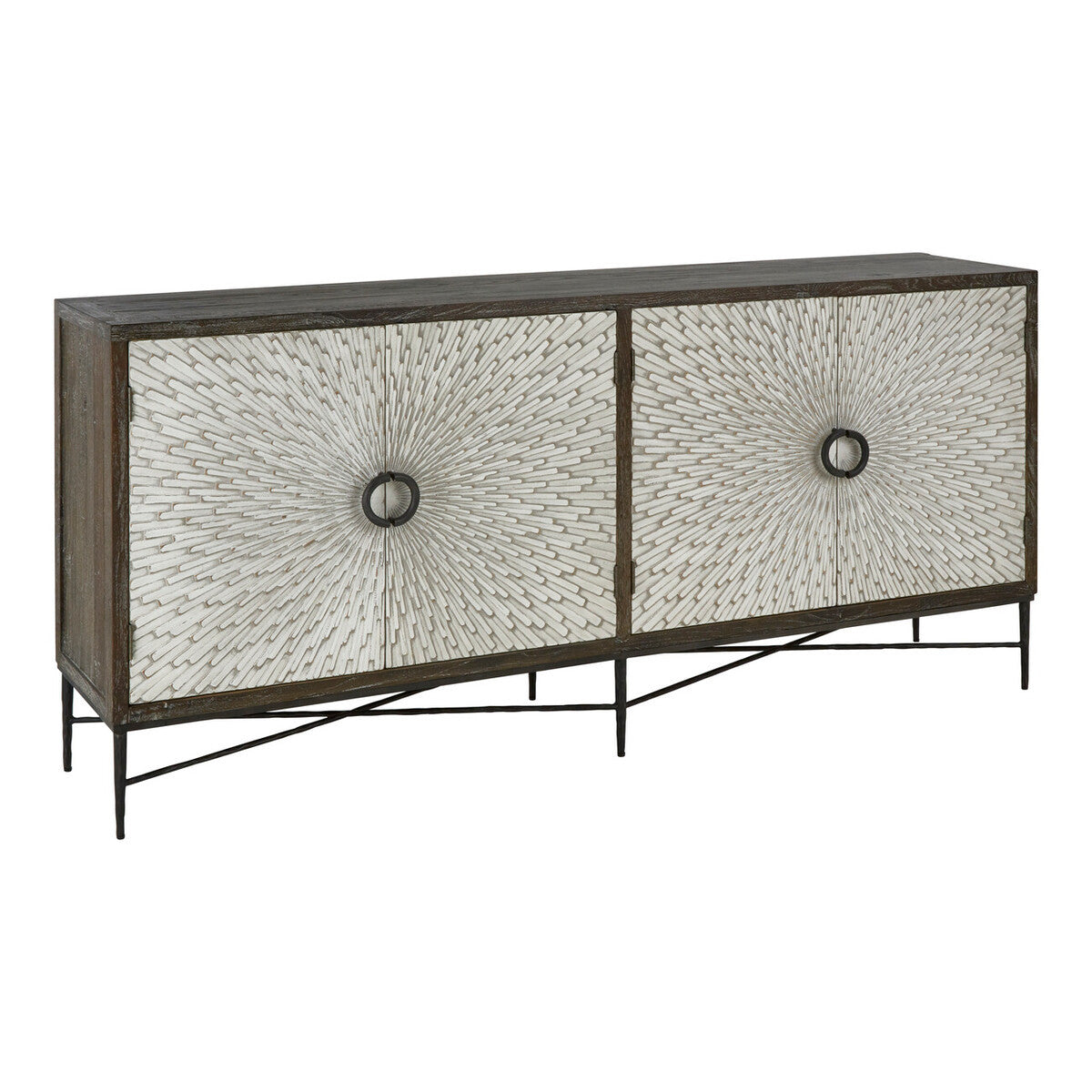 Brecon Grey Wash Elm Sideboard
