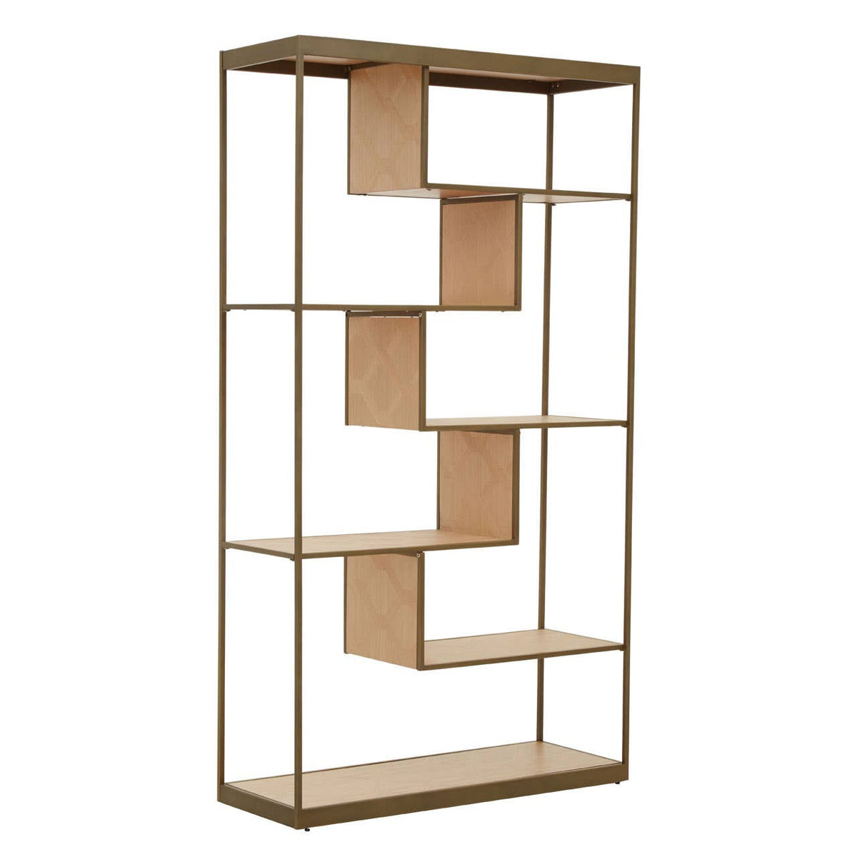 Geneva Brushed Brass Shelving Unit
