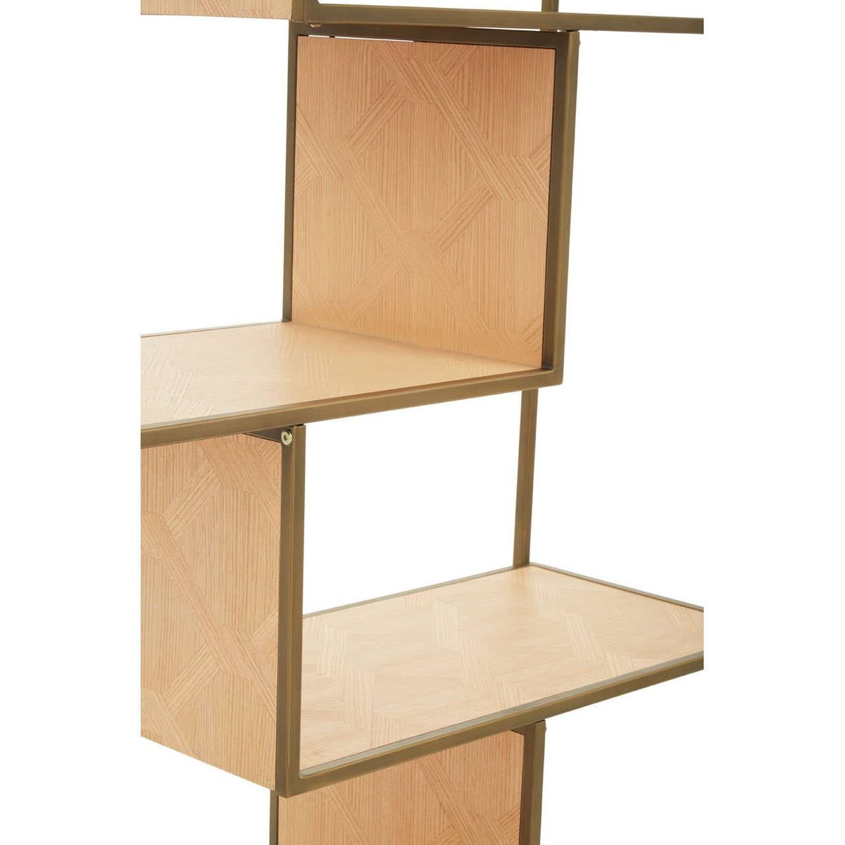 Geneva Brushed Brass Shelving Unit