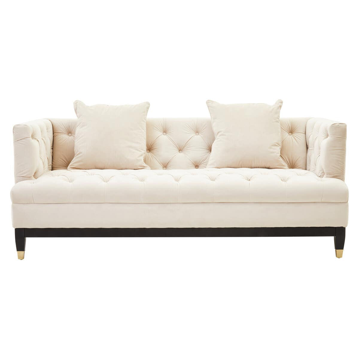 Hampton Ivory 2 Seater Chesterfield Sofa