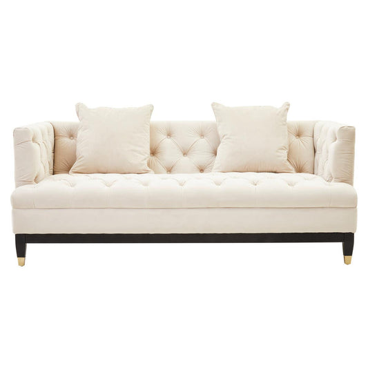 Hampton Ivory 2 Seater Chesterfield Sofa