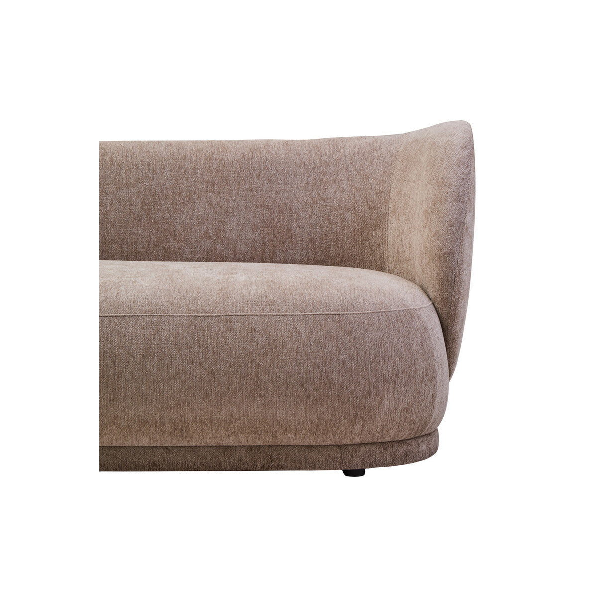Cove Stone Chenille Curved Sofa