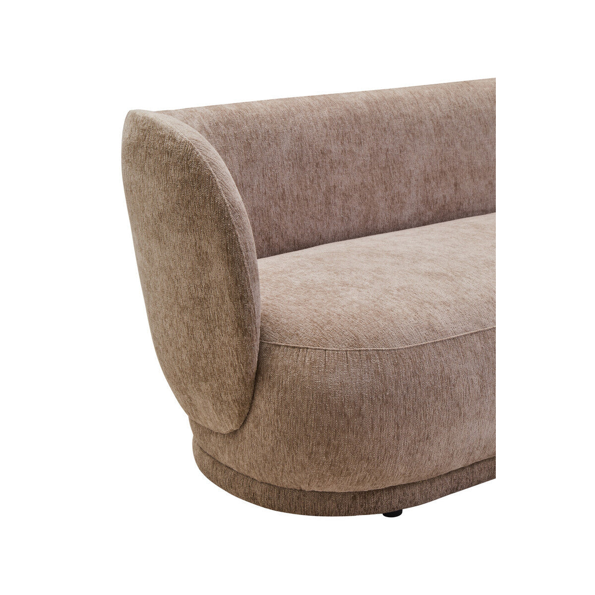 Cove Stone Chenille Curved Sofa