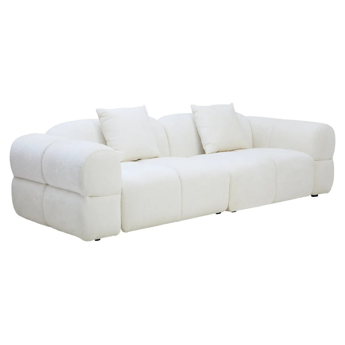 Nimbus Cream Textured 3 Seater Sofa
