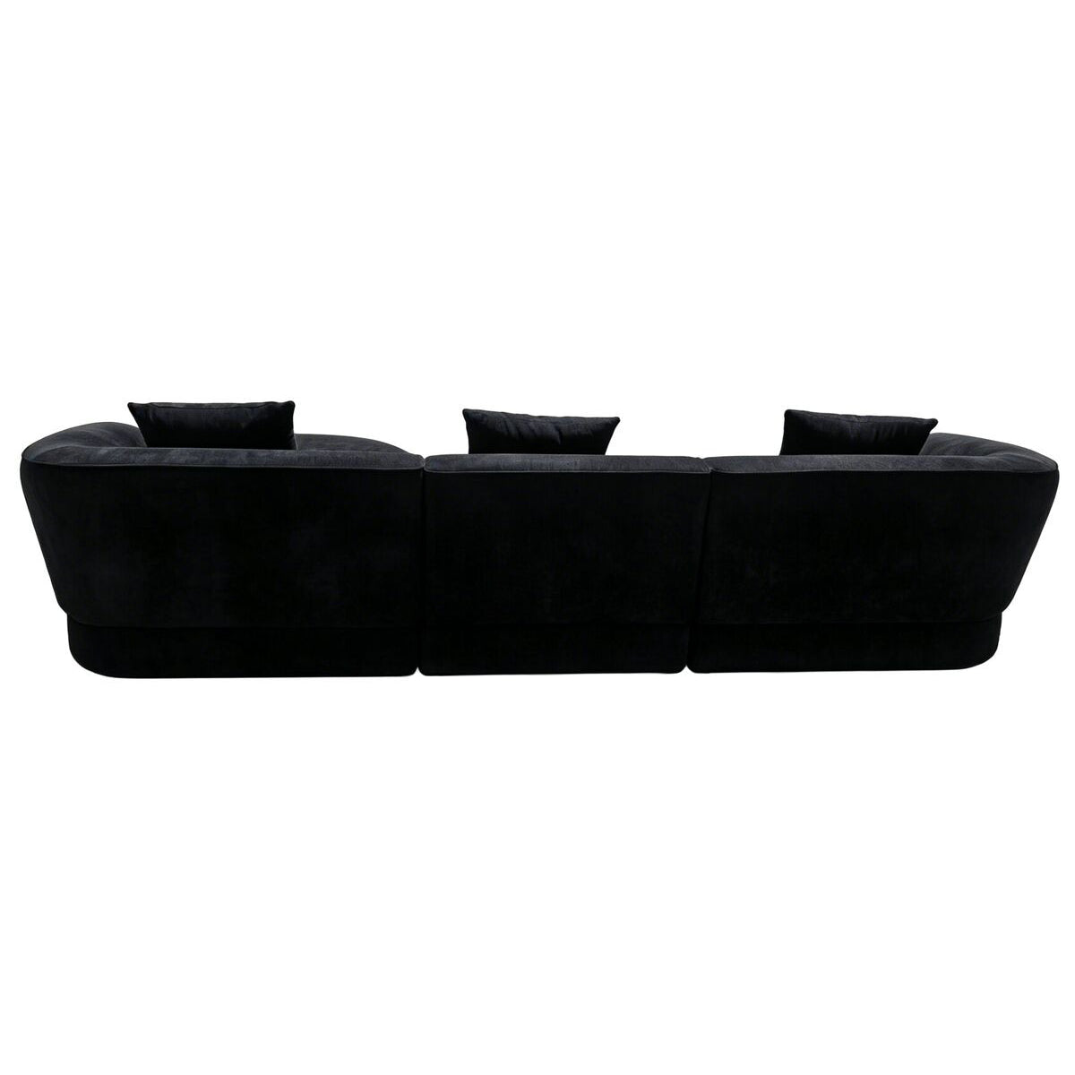 Solano Black Textured Corner Sofa