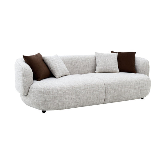 Lyra Natural Curved 3 Seater Sofa