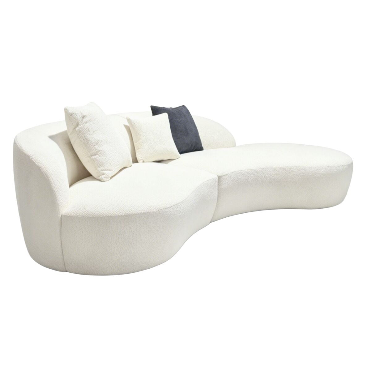 Corsica Ivory Curved Lounger Sofa