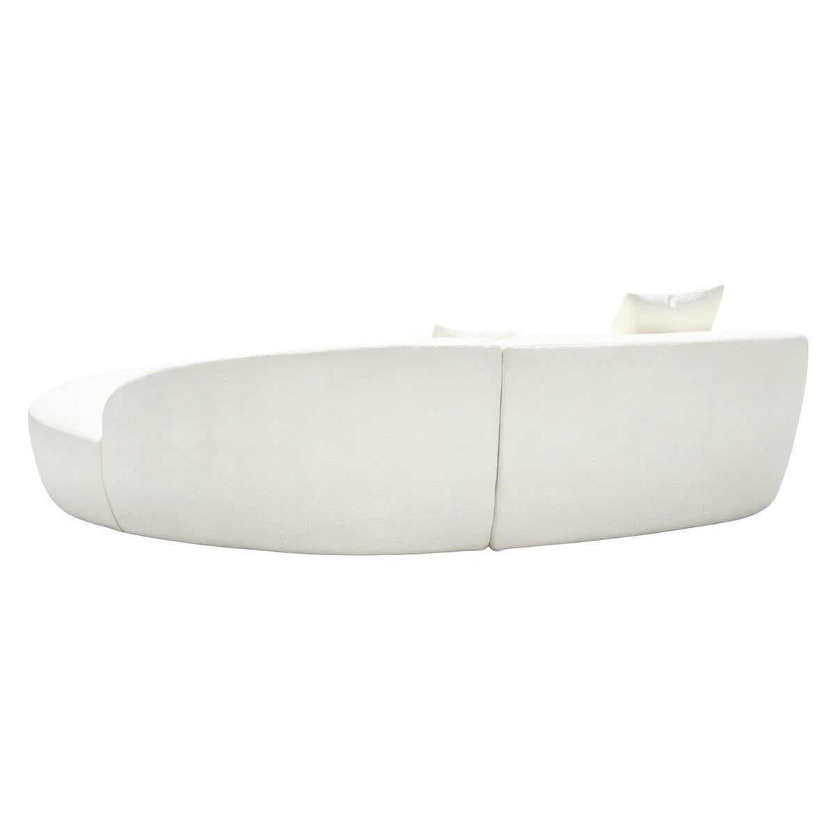 Corsica Ivory Curved Lounger Sofa
