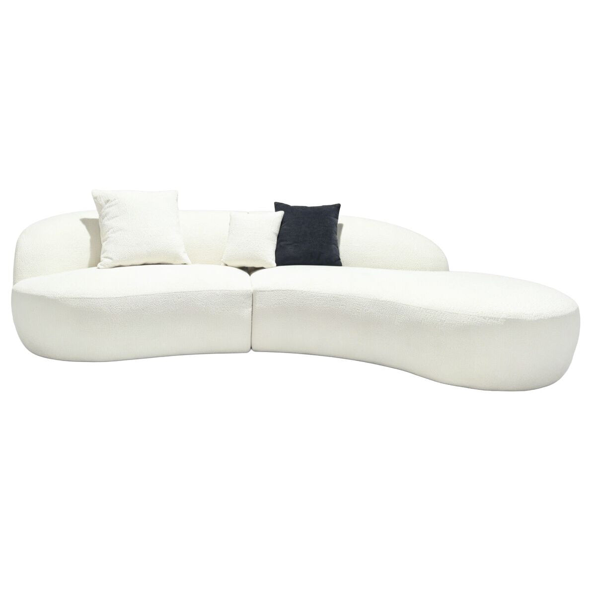 Corsica Ivory Curved Lounger Sofa