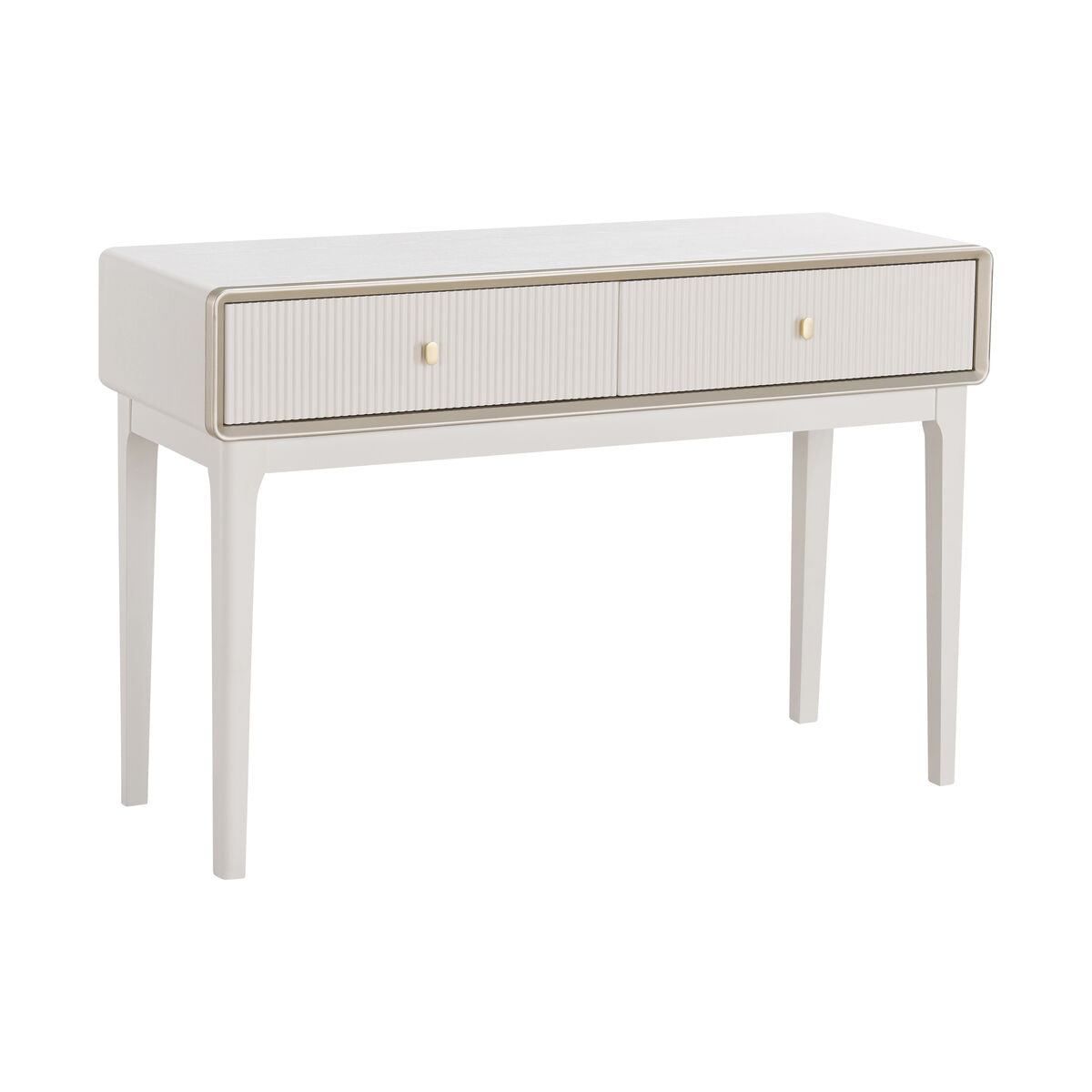 Halston Ivory Fluted Dressing Table