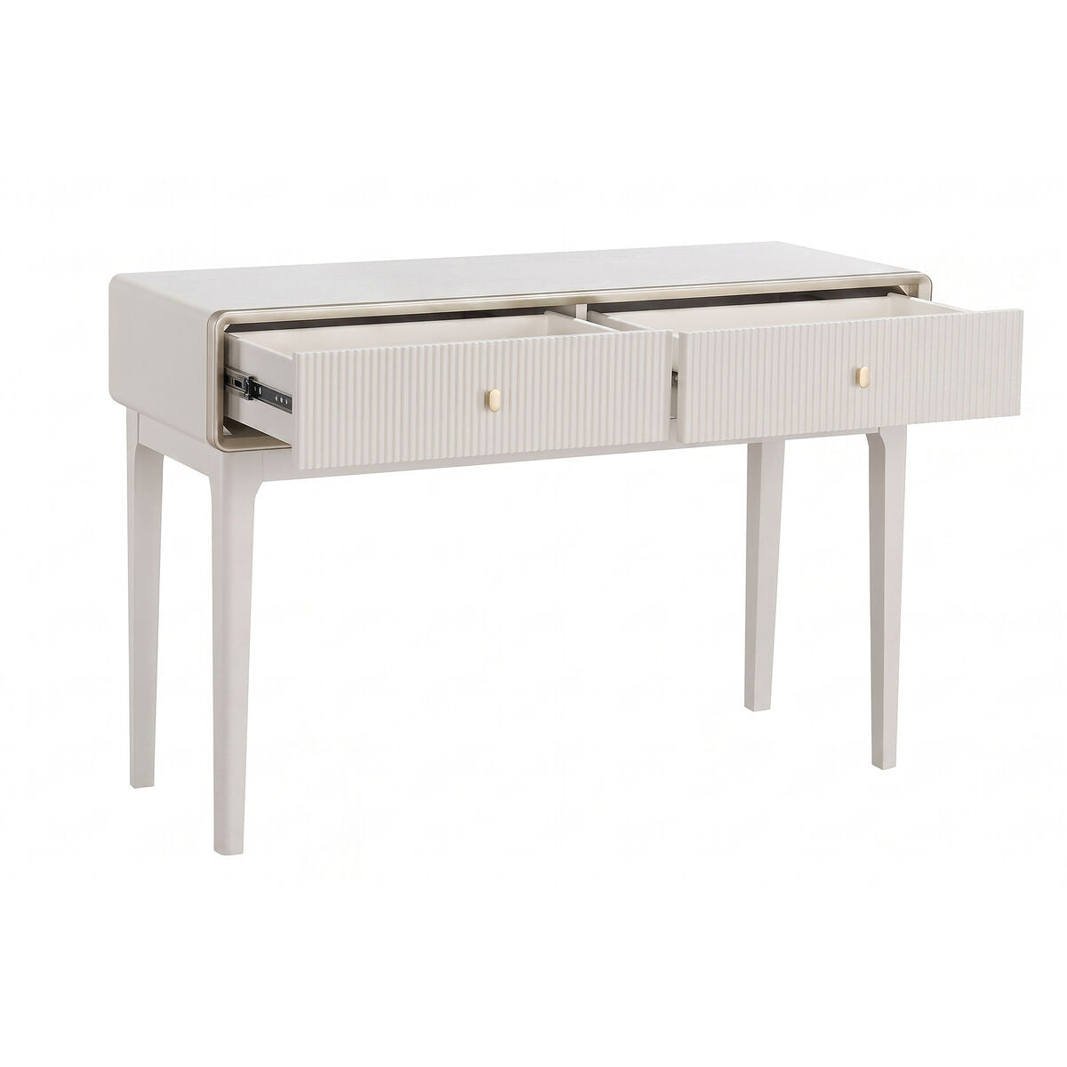 Halston Ivory Fluted Dressing Table