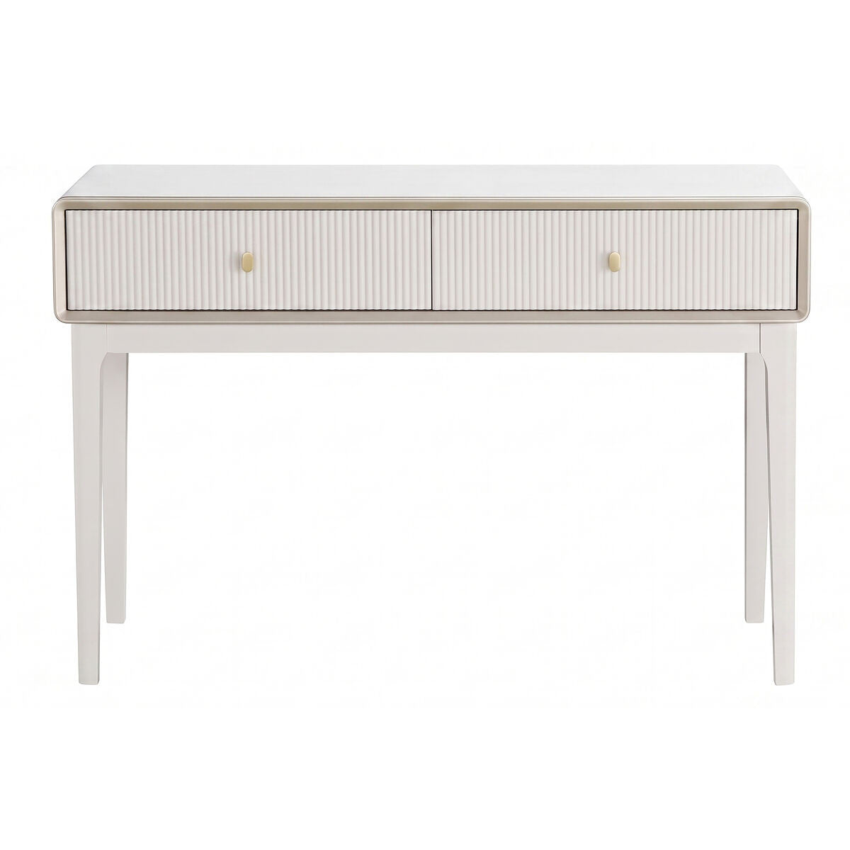 Halston Ivory Fluted Dressing Table