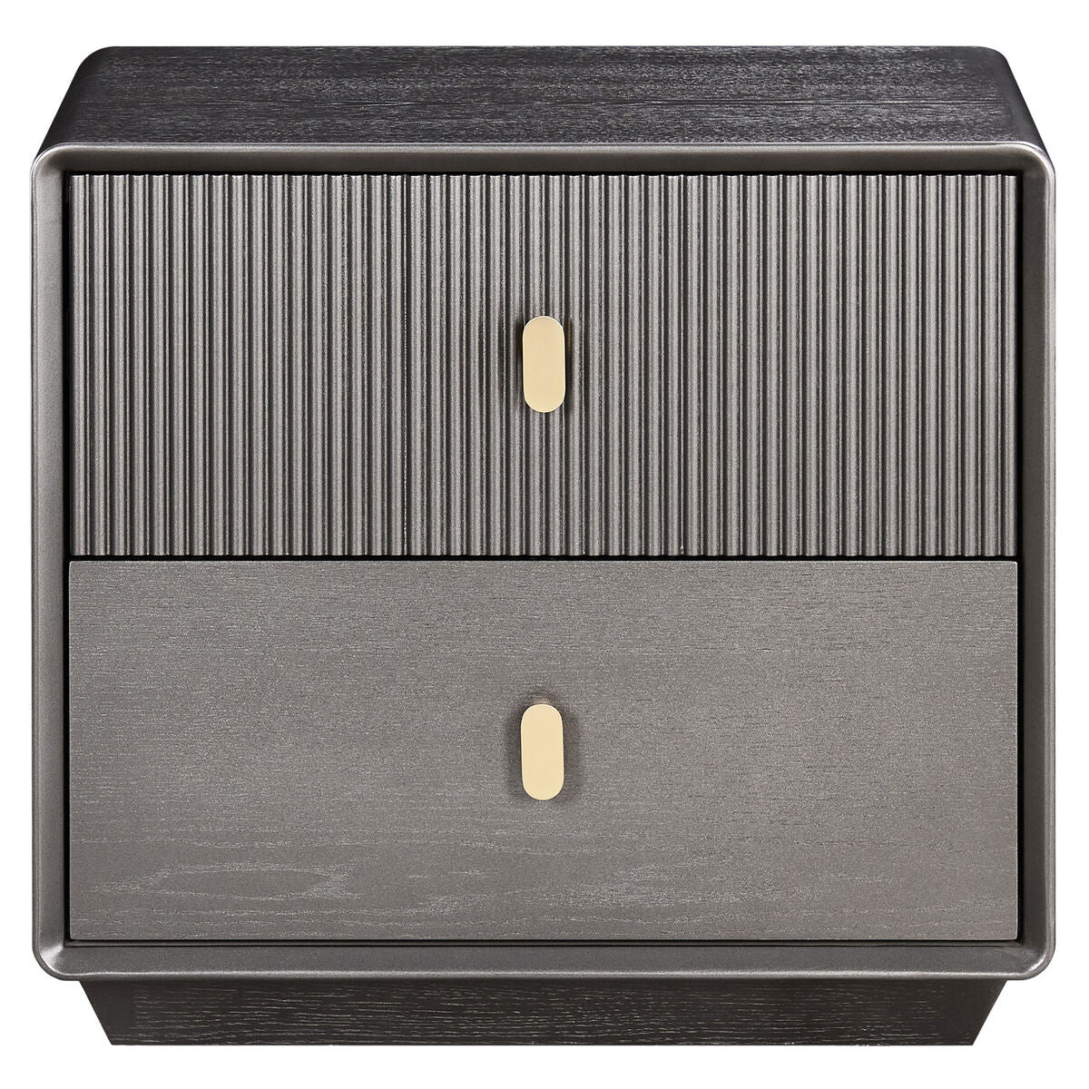 Halston Mocha Fluted Bedside Table