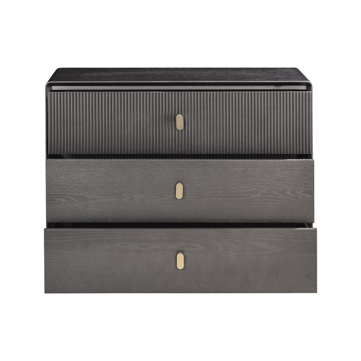 Halston Mocha Fluted Chest of Drawers