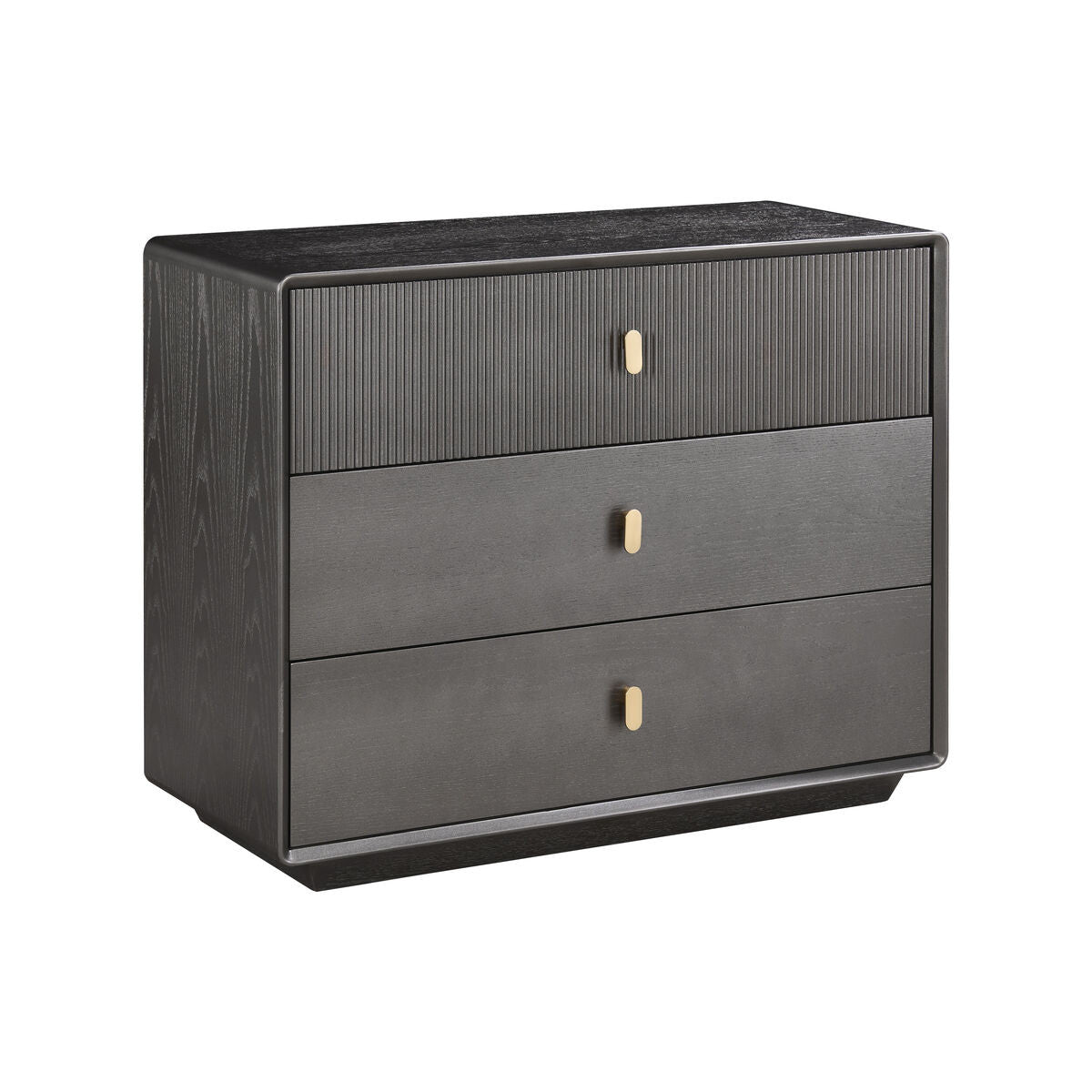 Halston Mocha Fluted Chest of Drawers