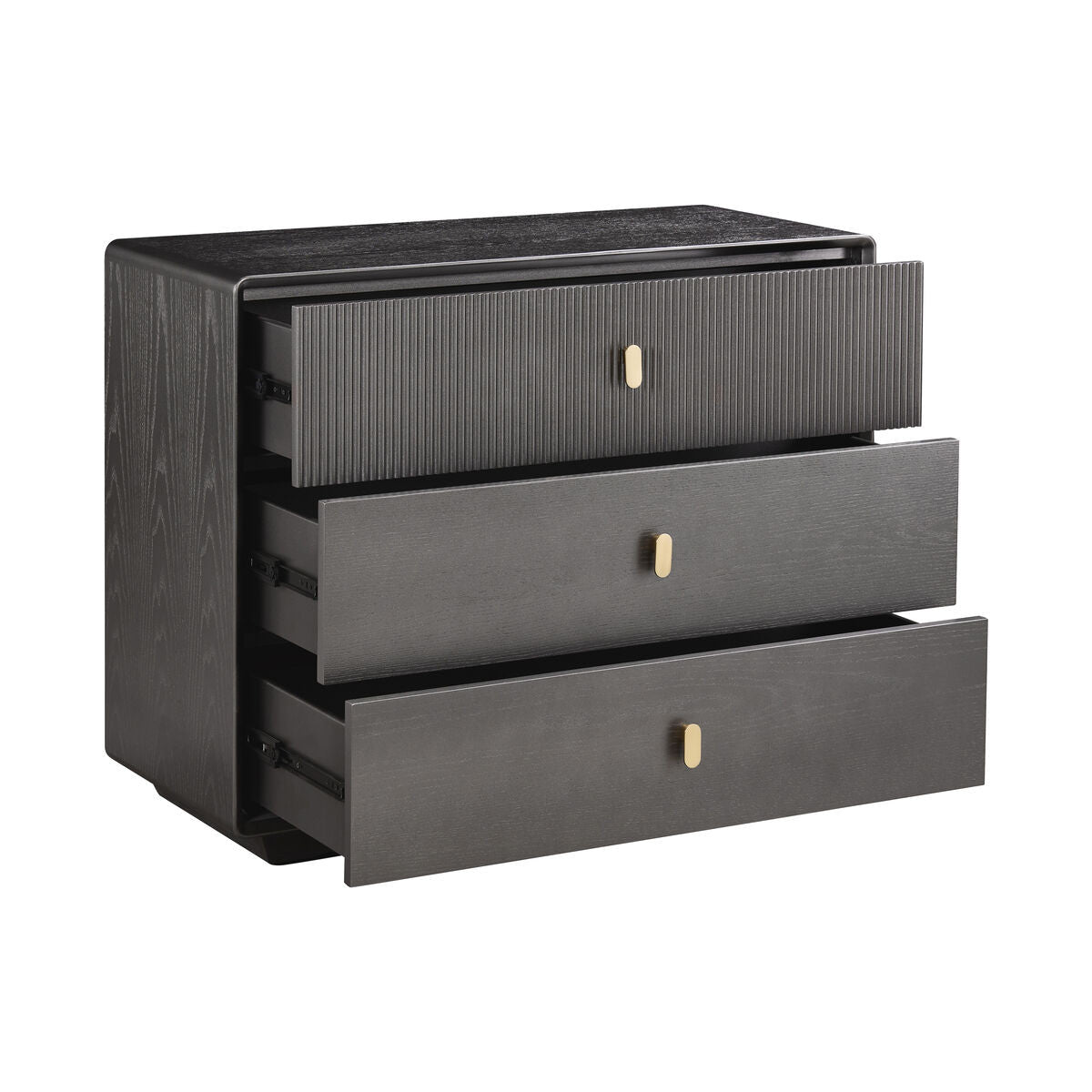 Halston Mocha Fluted Chest of Drawers