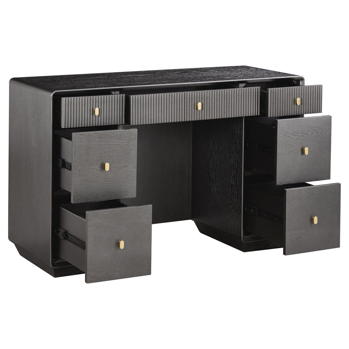 Halston Mocha Seven Drawer Dressing Table
