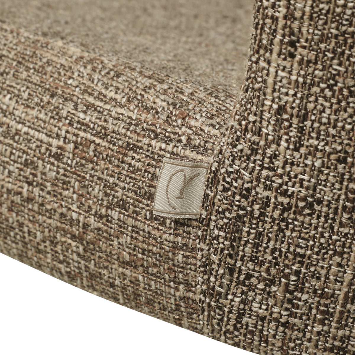 Oakby Brown Tweed Dining Chair Set of 2
