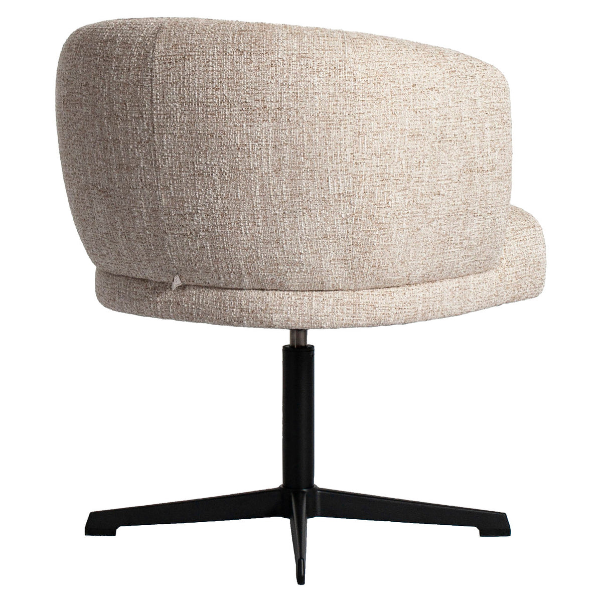 Dinard Cream Tweed Swivel Dining Chair