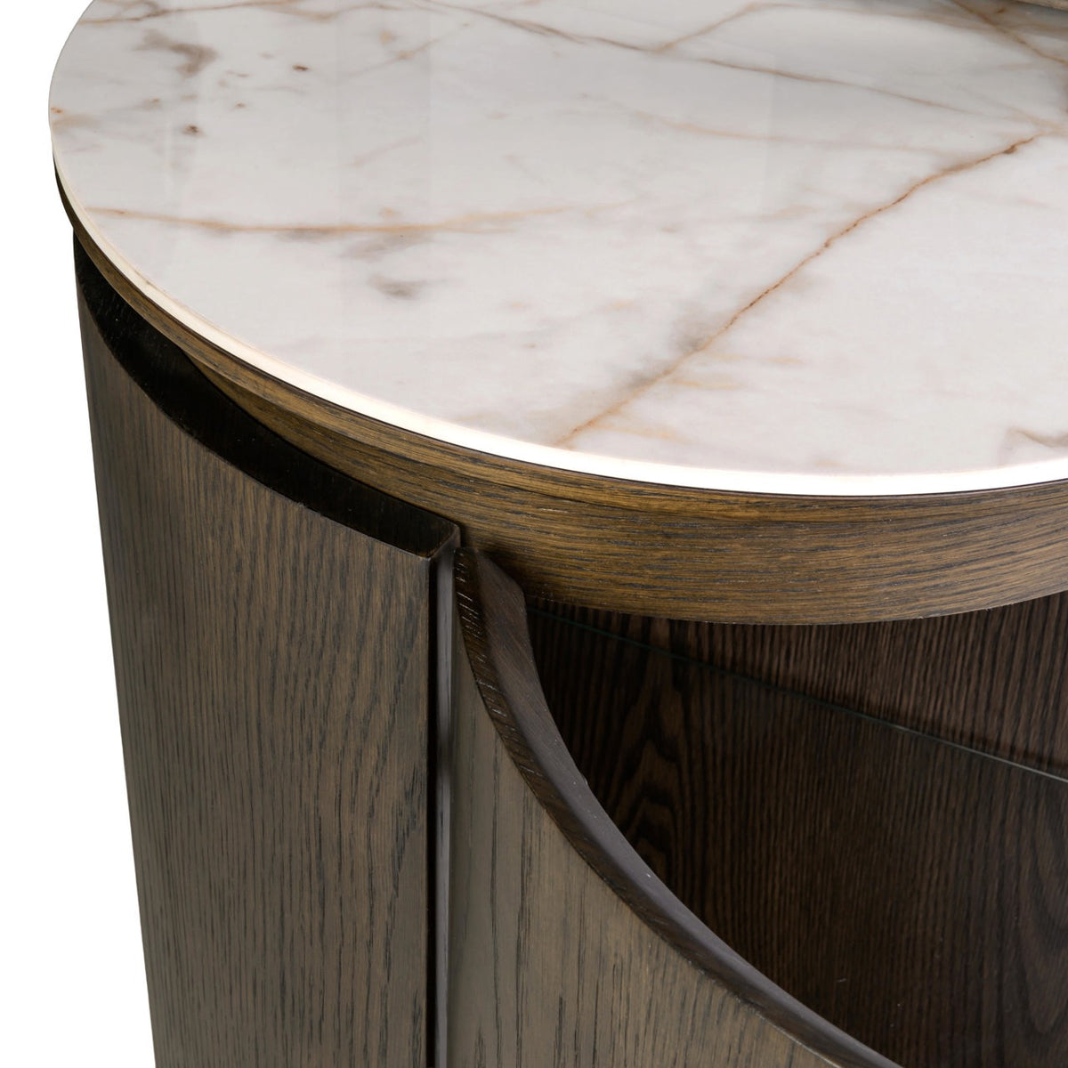 Langley Brown Display Cabinet