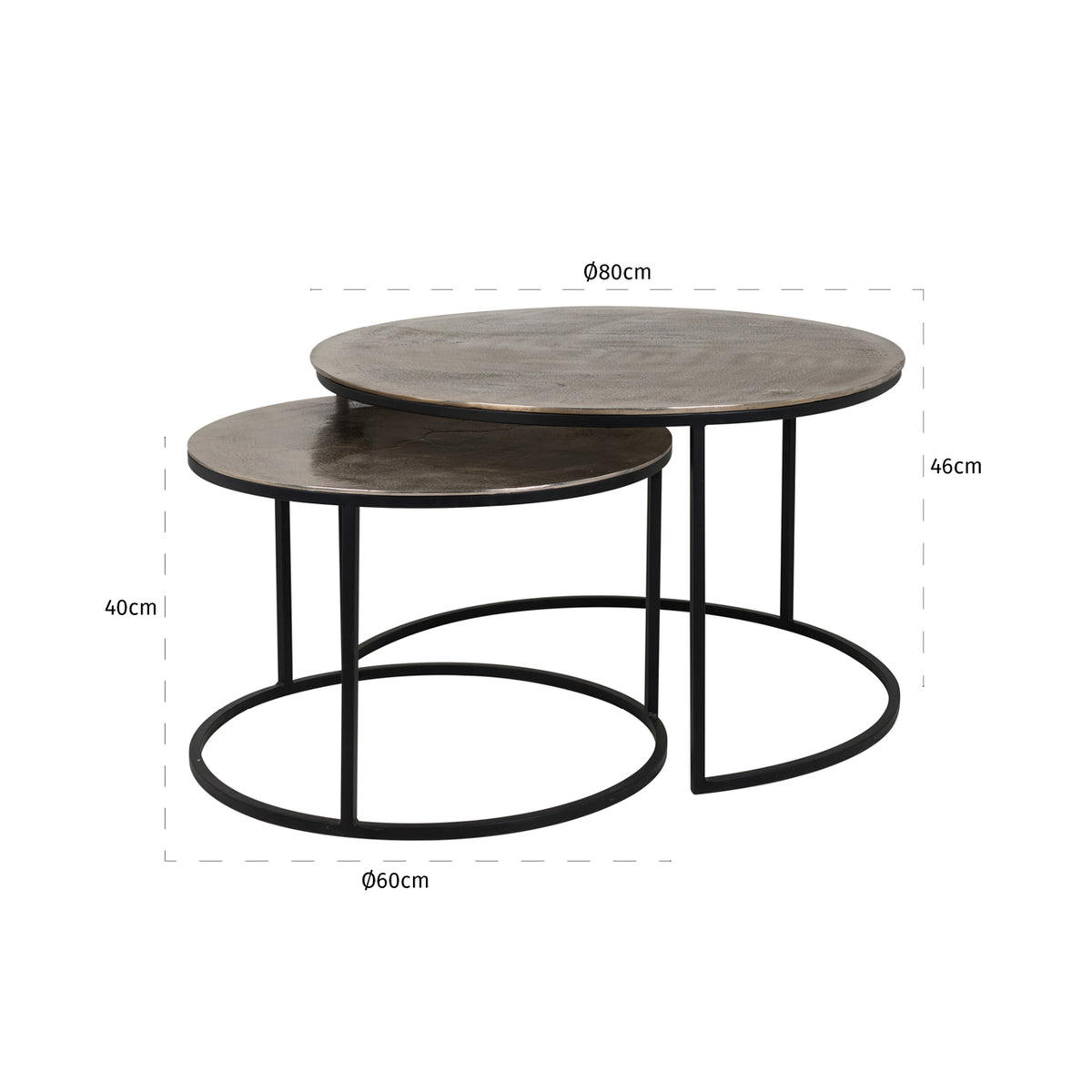 Ashton Champagne Gold Coffee Table Set