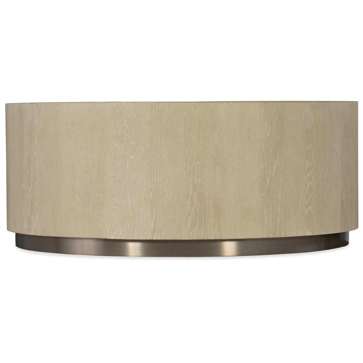 Sorrento Oak & Brass Drum Coffee Table