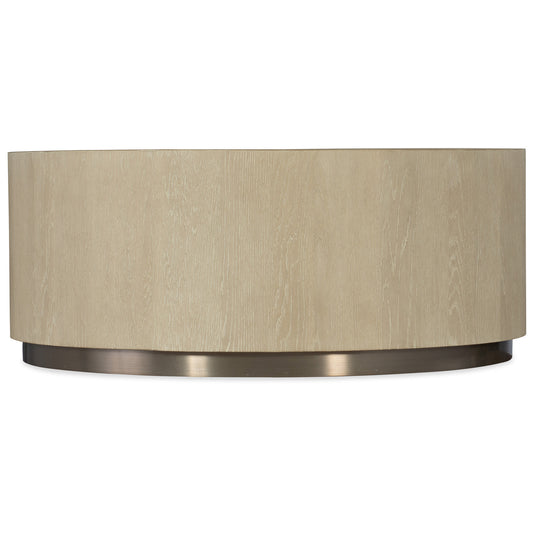 Sorrento Oak & Brass Drum Coffee Table