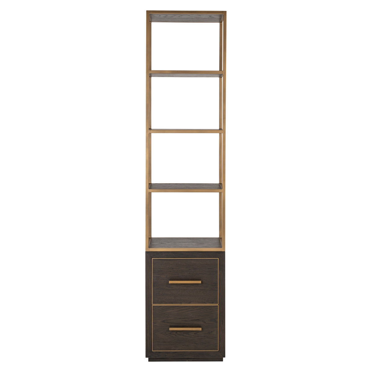 Carlton Brown Small 2 Drawer Display Cabinet