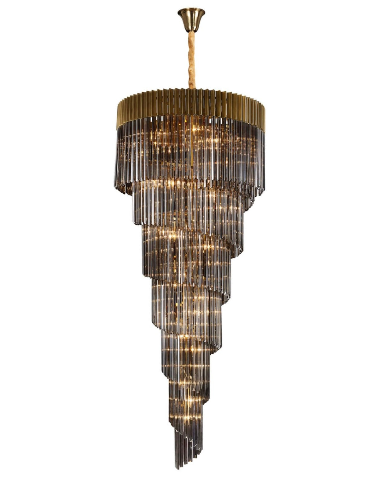 Chelsea Sculpted Glass Stairwell Chandelier