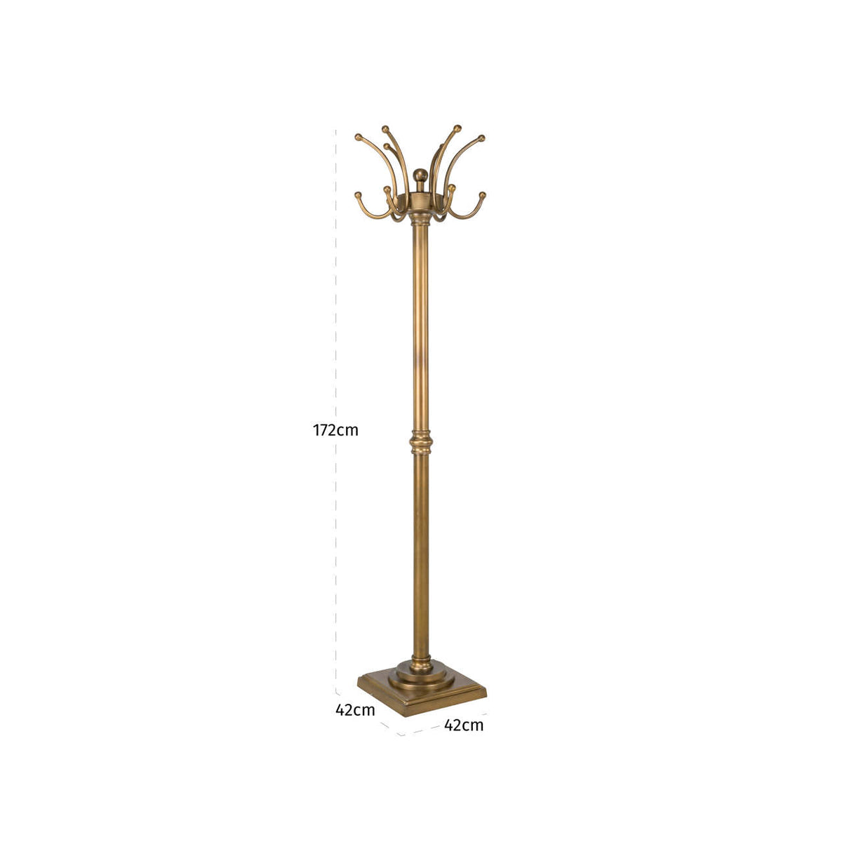 Darwen Antique Brass Coat Stand