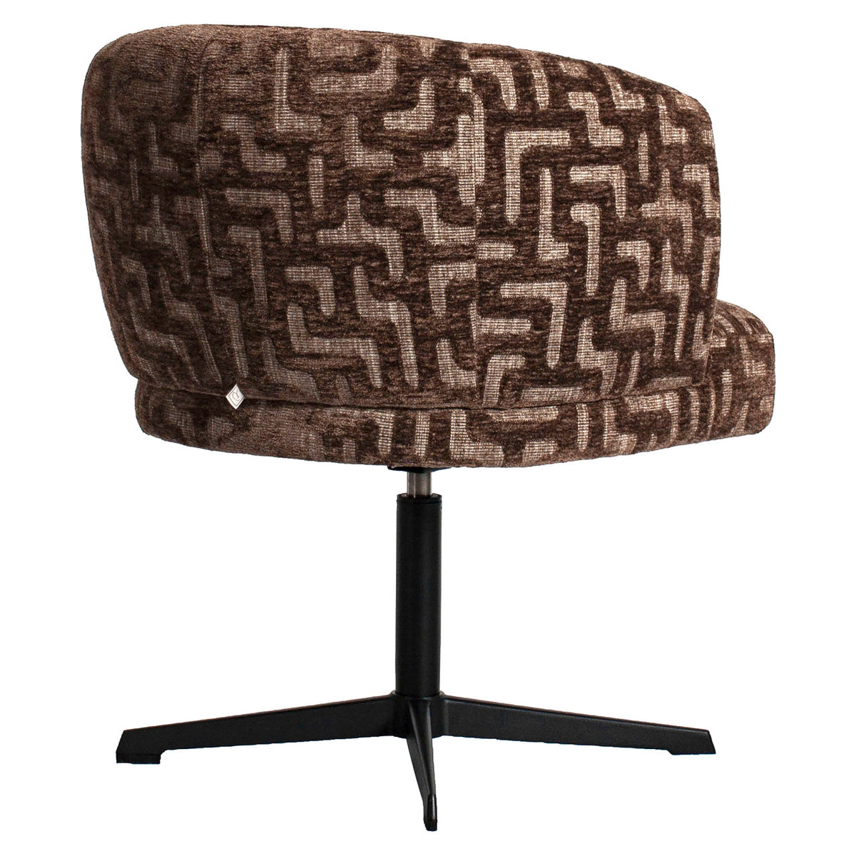 Dinard Brown Labyrinth Swivel Dining Chair