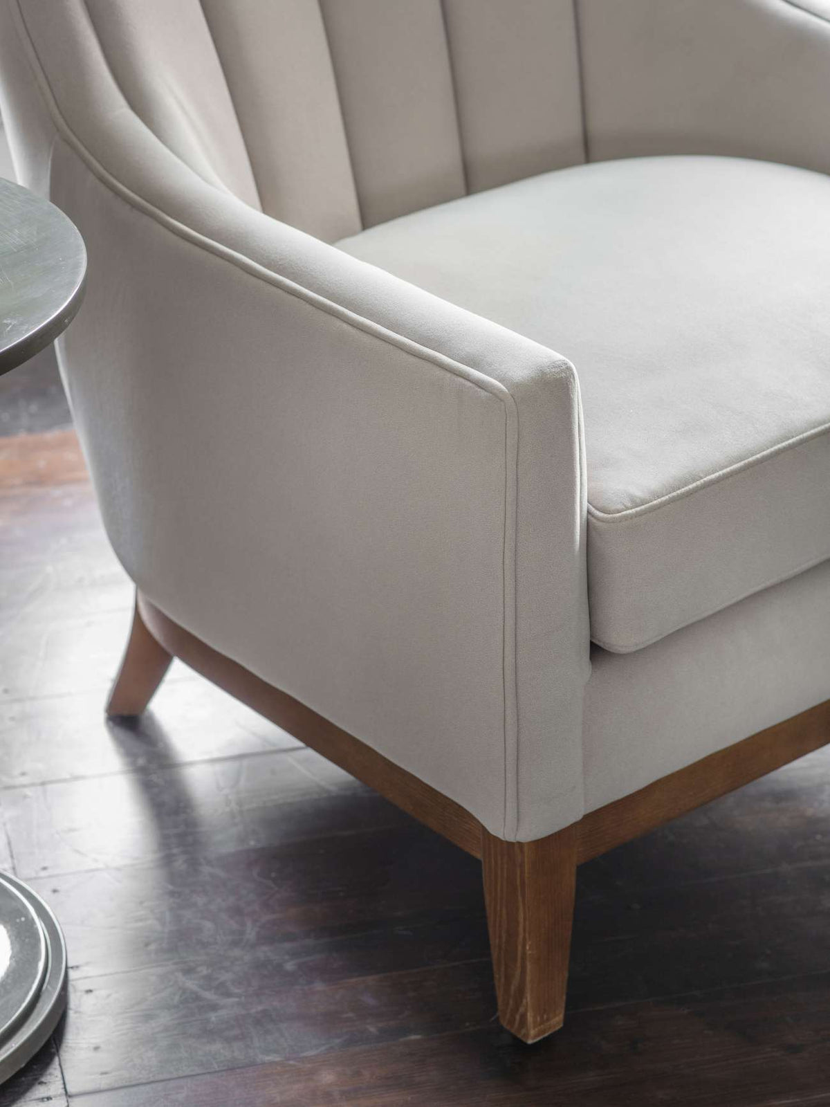 Delphine Taupe Upholstered Occasional Chair