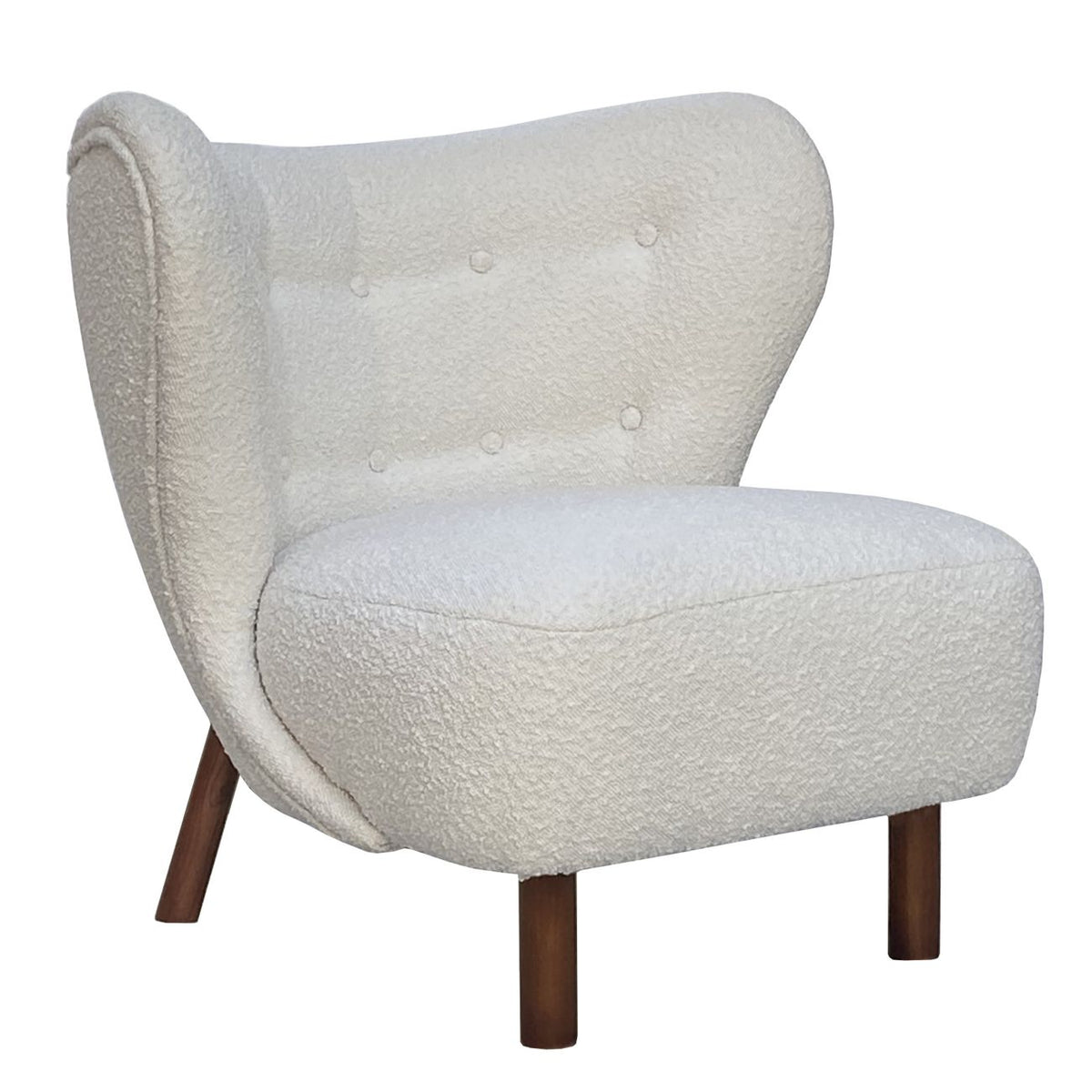 Darcy Wingback Occasional Chair Cream Boucle