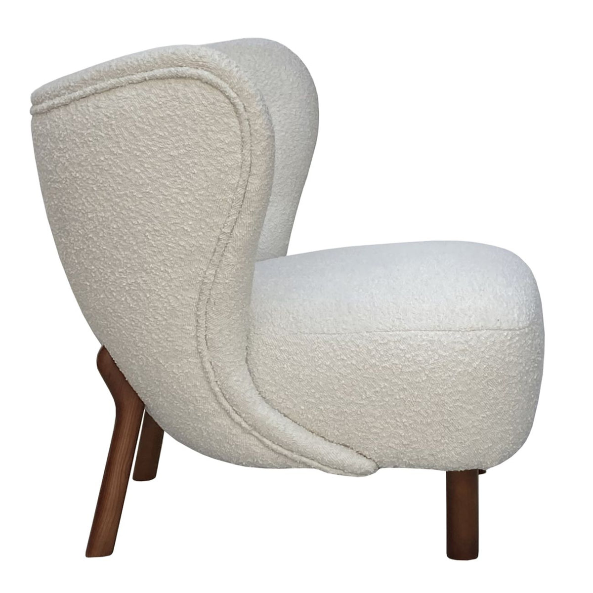 Darcy Wingback Occasional Chair Cream Boucle