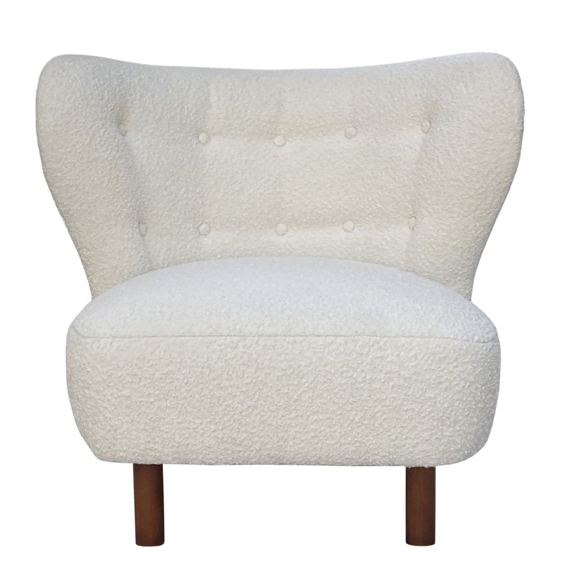 Darcy Wingback Occasional Chair Cream Boucle