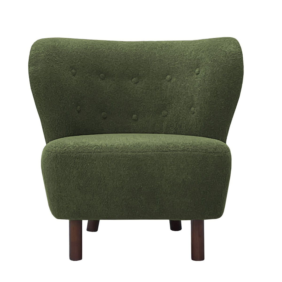 Darcy Wingback Occasional Chair Hunter Green Boucle
