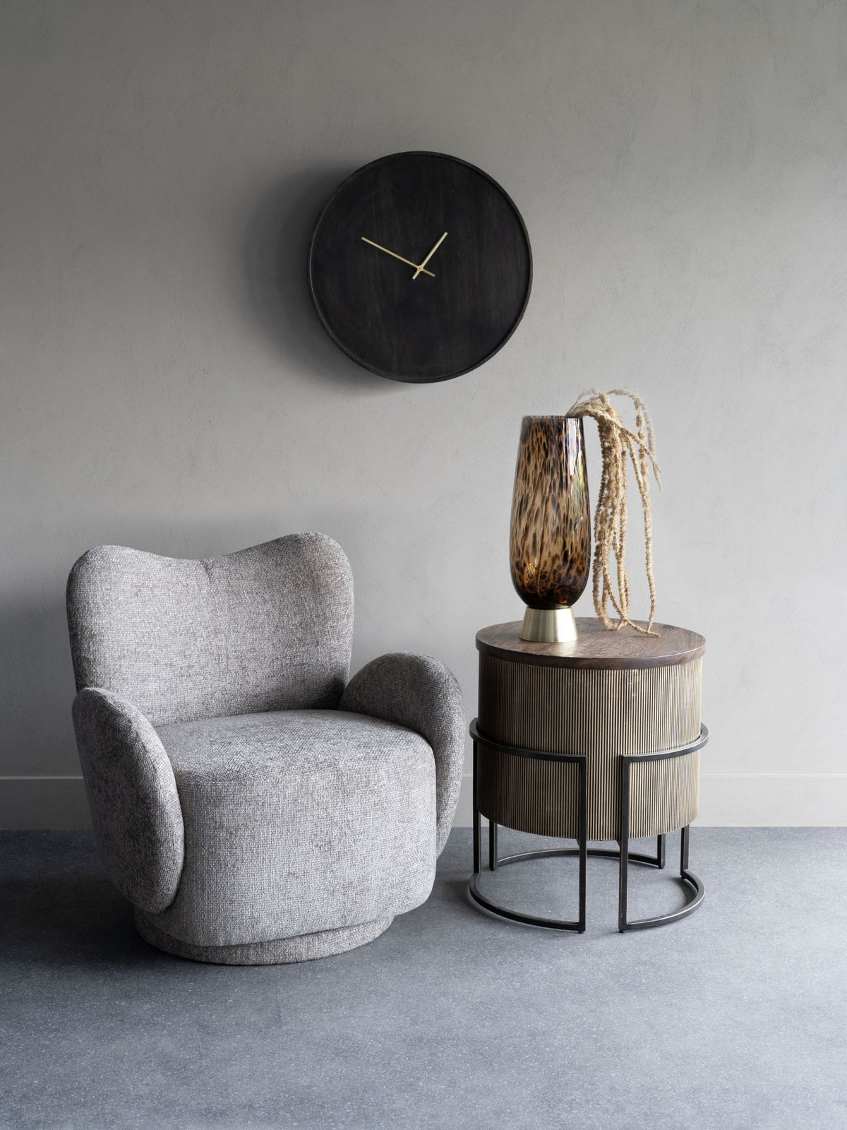 Ursula Upholstered Swivel Chair Neutral