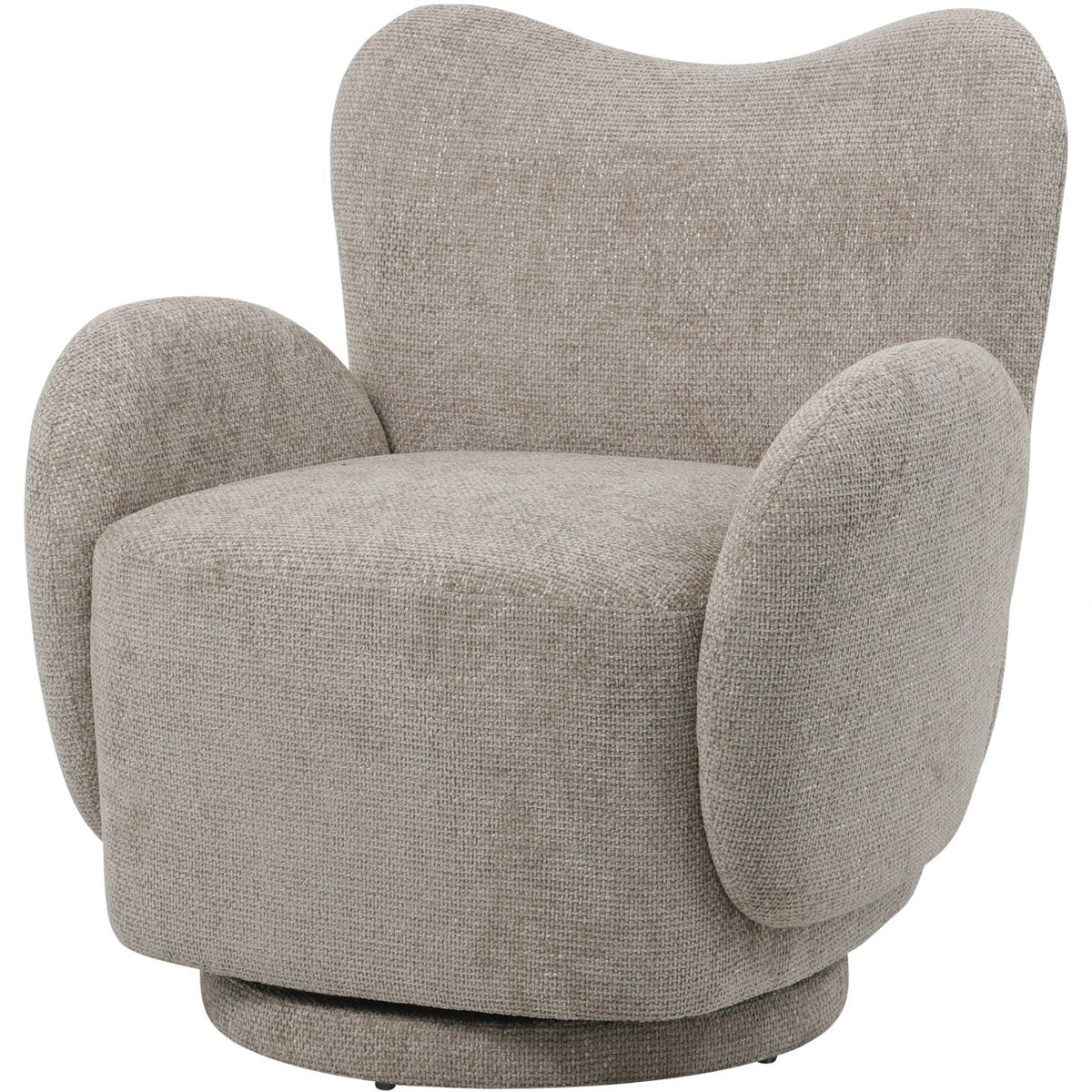 Ursula Upholstered Swivel Chair Neutral